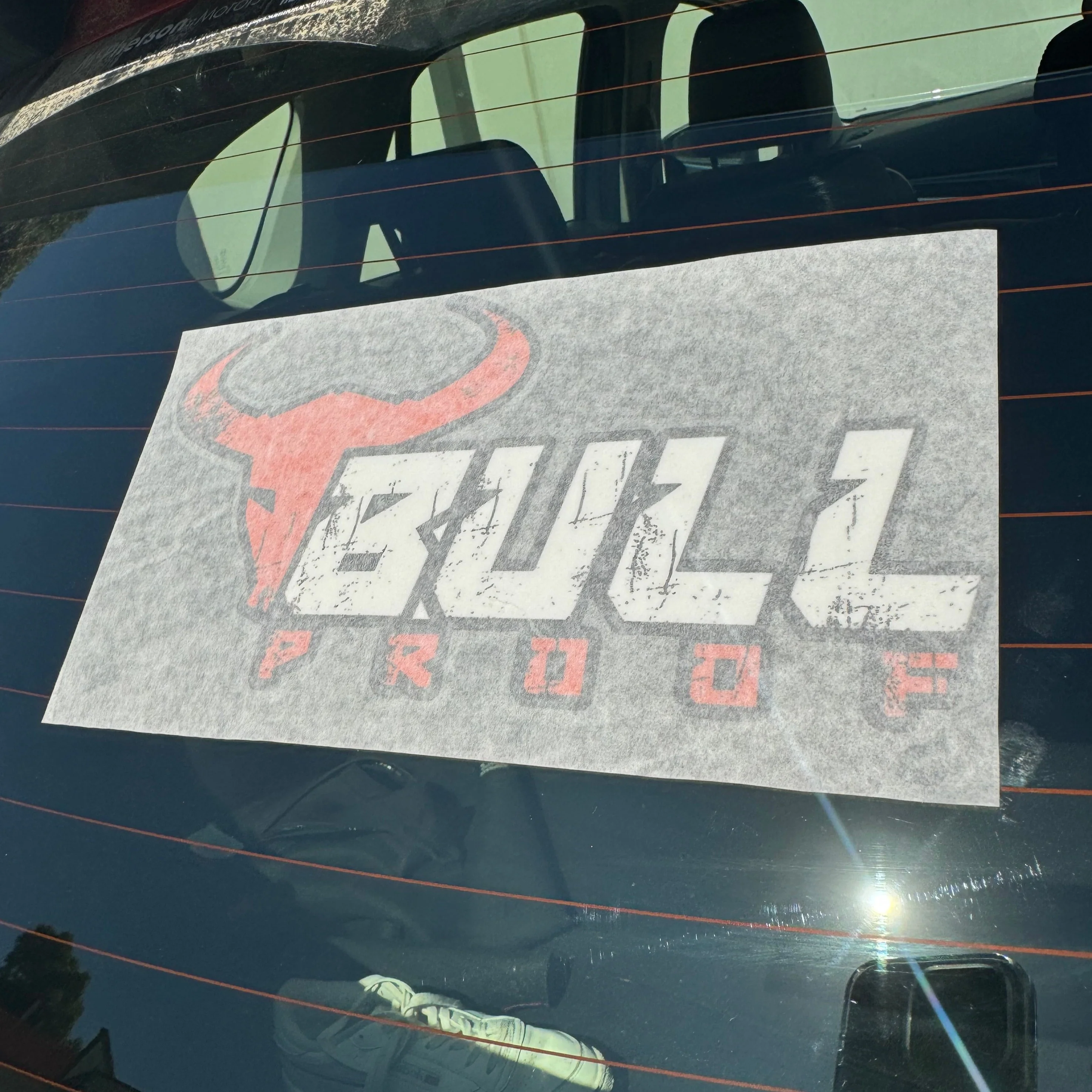 Bull Proof Sticker (Orange / Black / White) - Image 3