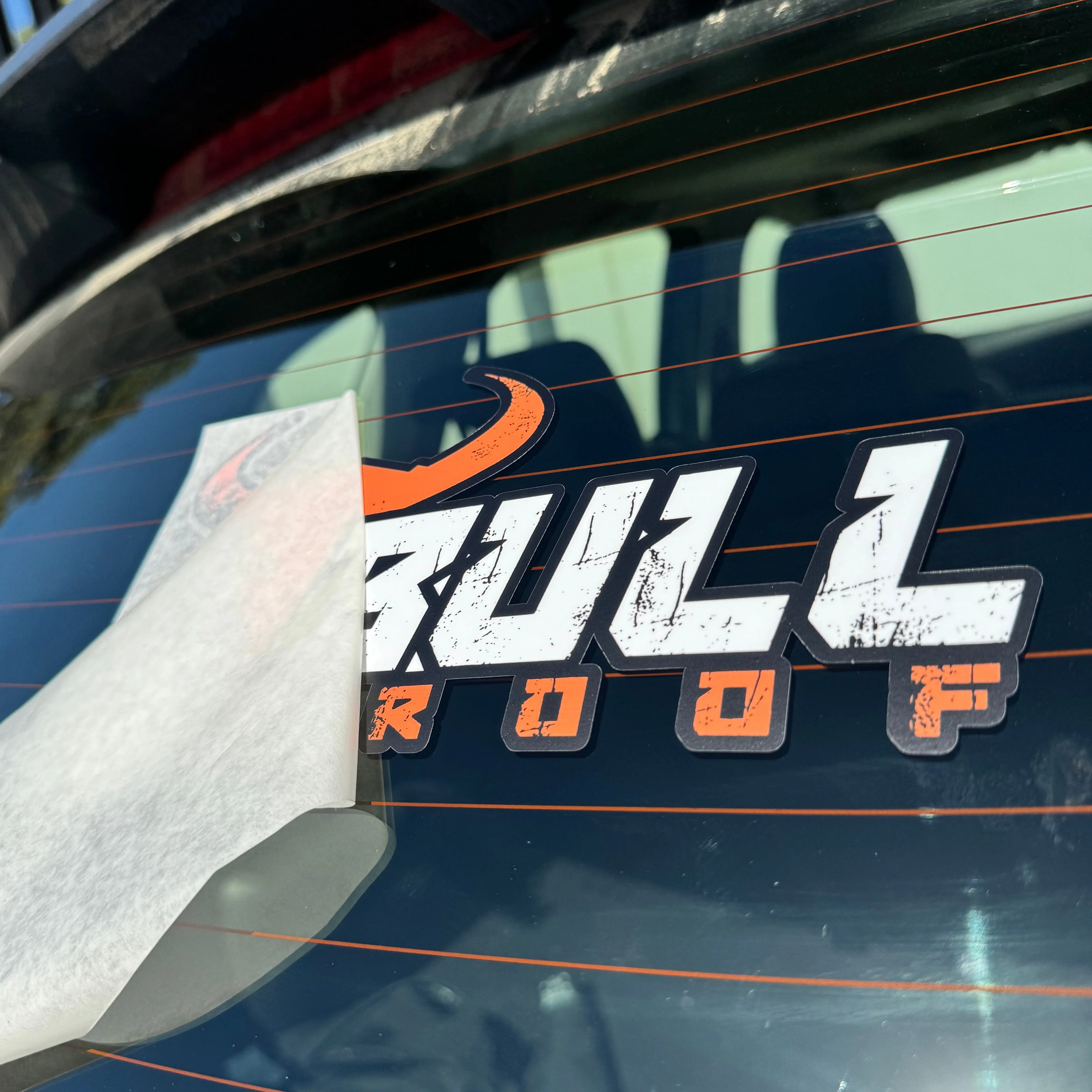 Bull Proof Sticker (Orange / Black / White) - Image 4
