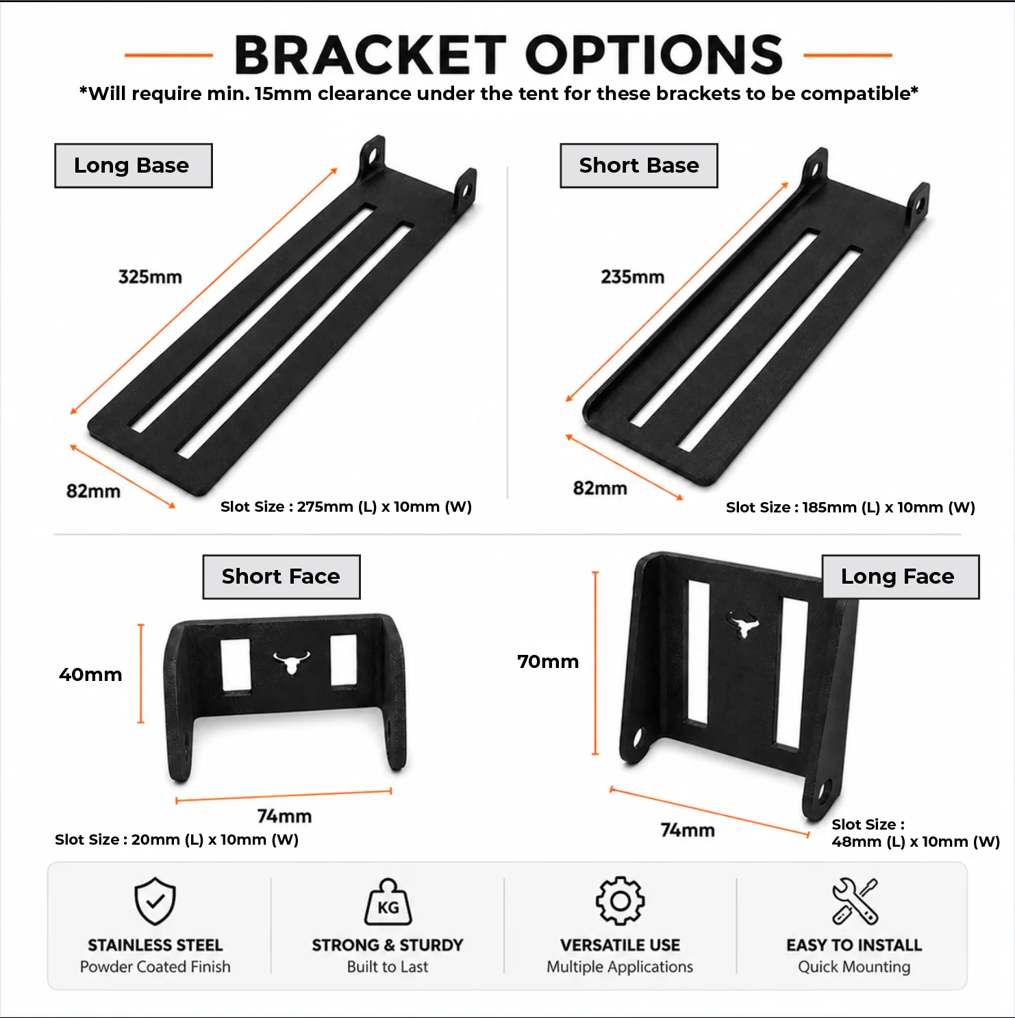 Bull Proof Hinged RTT Mounting Bracket Set (AusMade | Stainless) - Image 6