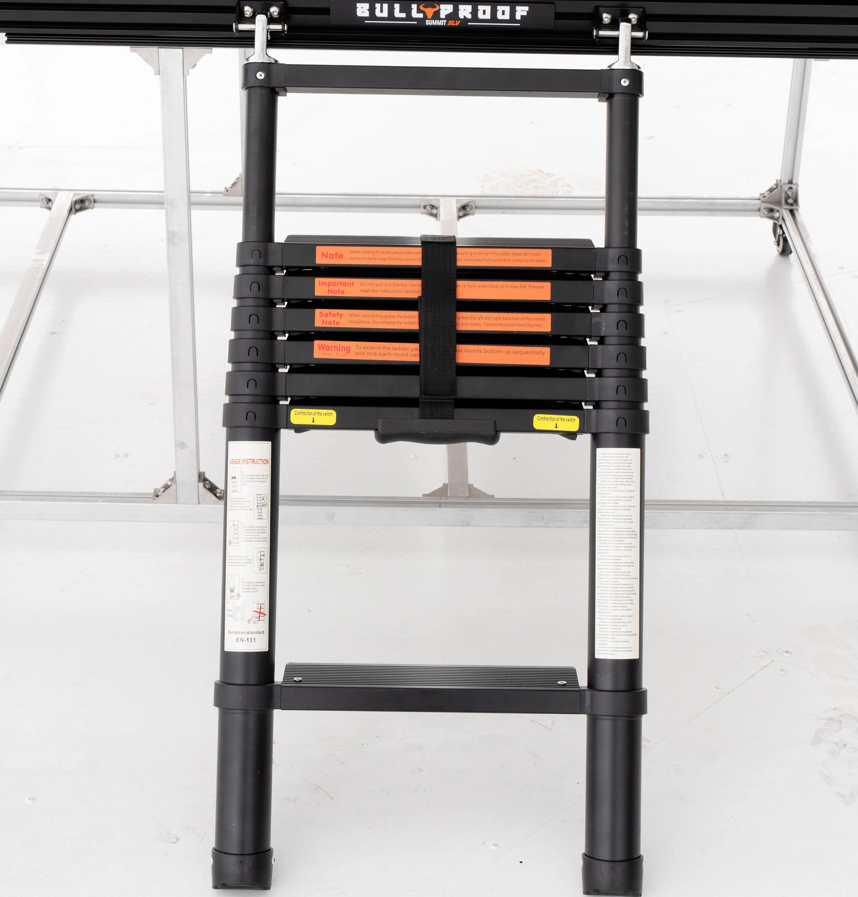 WIDE STEP Angled Telescopic Rooftop Tent Ladder - Image 3